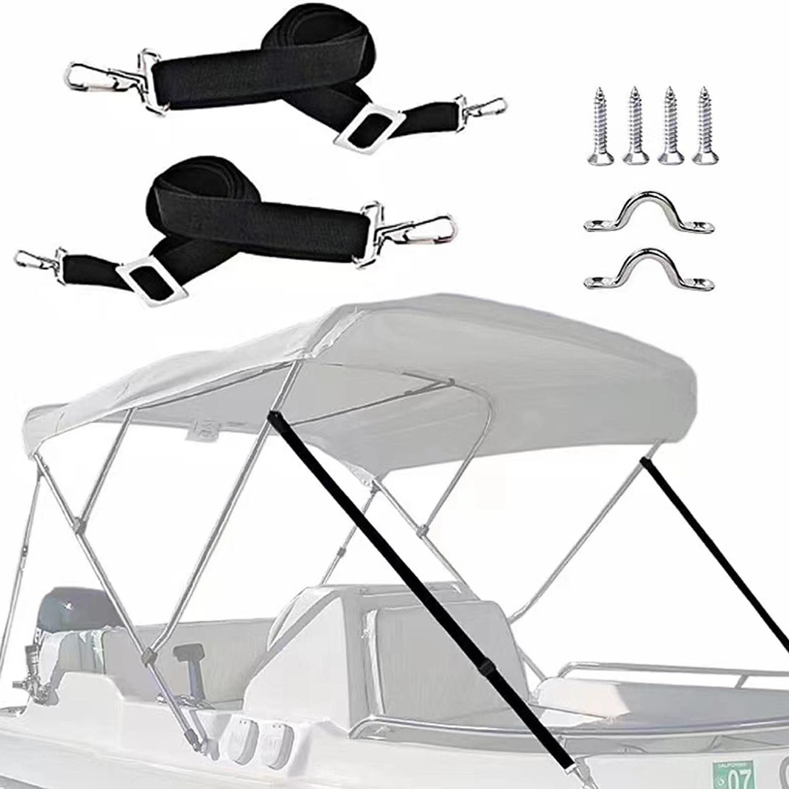 Fishing Boat Steering Wheel - Sangles supérieures Bimini réglables, 2 pièces,