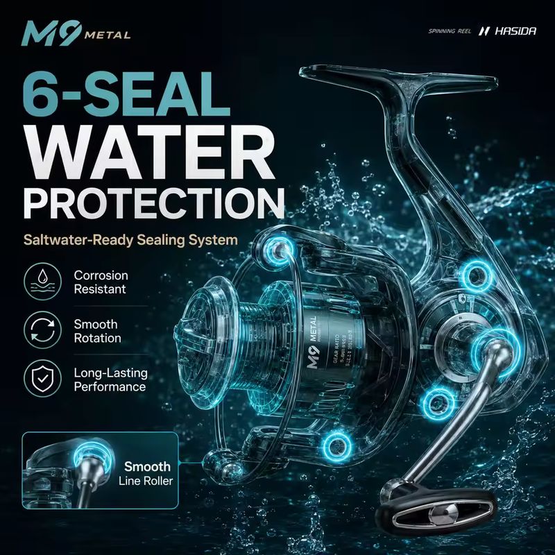Moulinet de pêche HASIDA M9, e - Fishing Boat Steering Wheel avis et prix